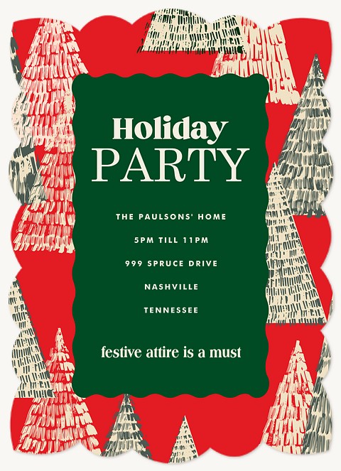 Holiday Grove Holiday Party Invitations