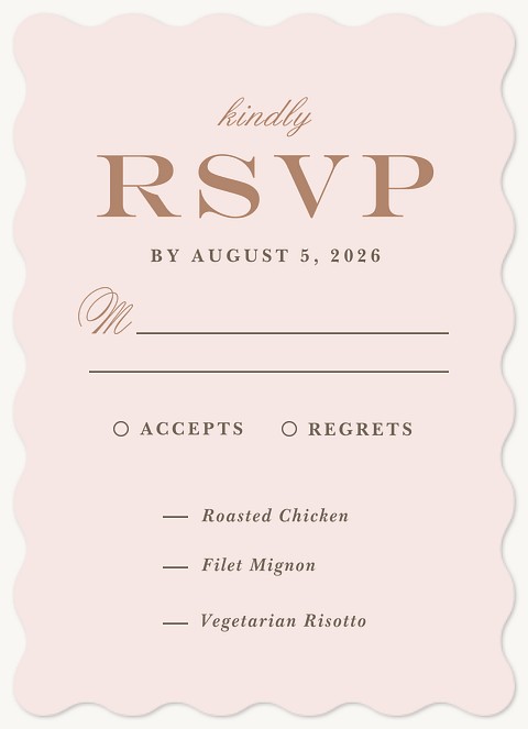 Swirling Script Wedding RSVP Cards