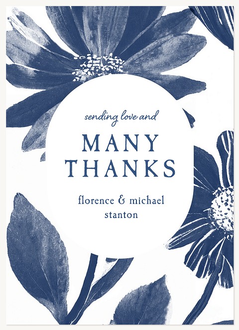 Blue Print Thank You Cards 
