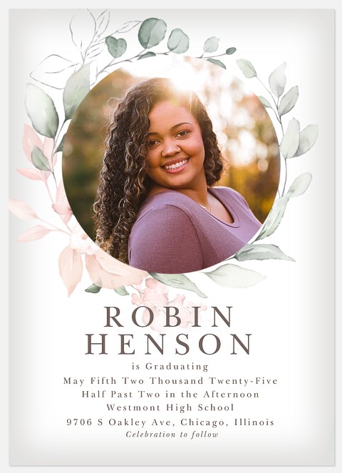 Serene Flora Graduation Cards