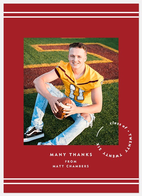 Varsity Stripes Thank You Cards 