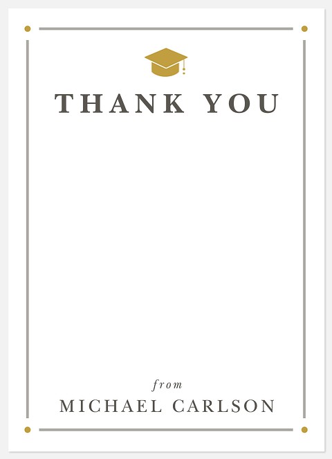 Honored Achievement Thank You Cards 