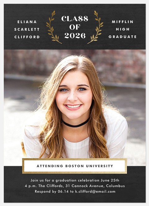 Gilded Vines Graduation Cards