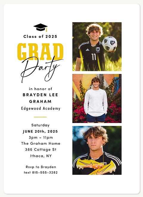 Mixed Typography Graduation Invitations