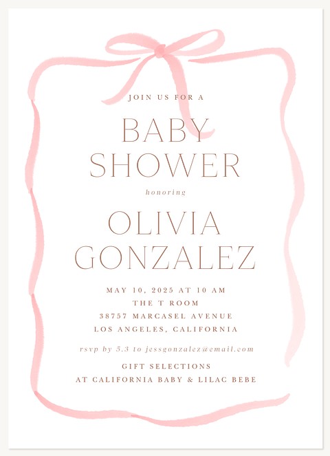 Sweetly Wrapped Baby Shower Invites