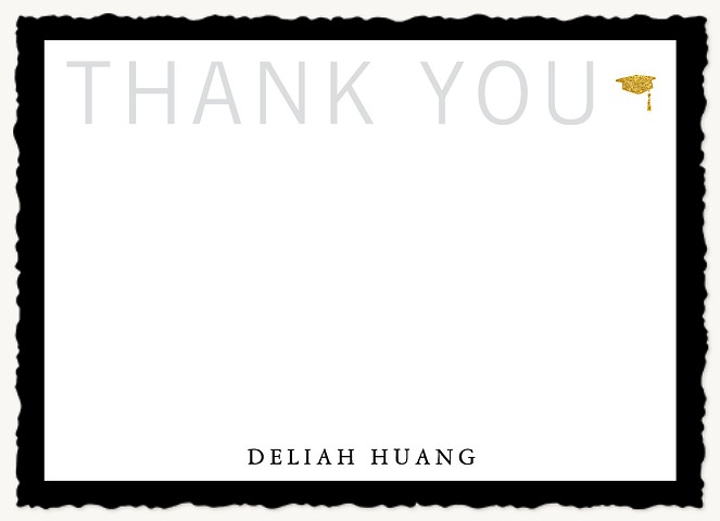 Glitter Cap Thank You Cards 