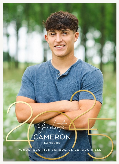 Open Numerals Graduation Cards