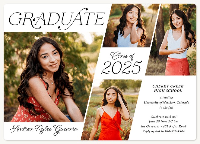 Elegant Angles Graduation Invitations