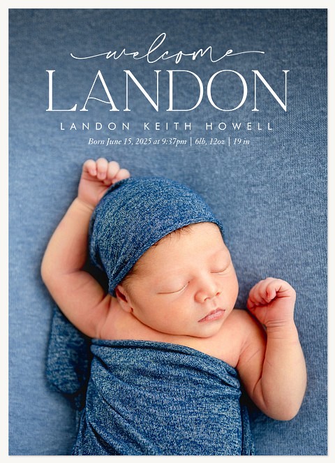 Modern Classic Baby Announcements