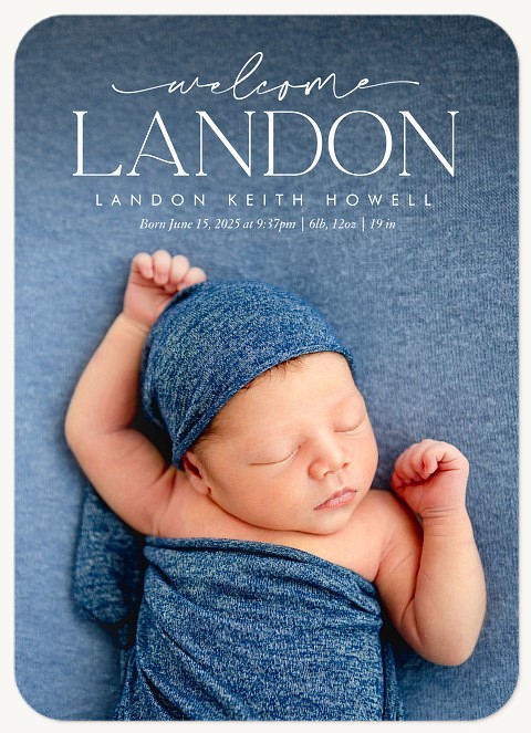 Modern Classic Baby Announcements