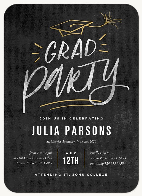 Lettered Party Graduation Cards