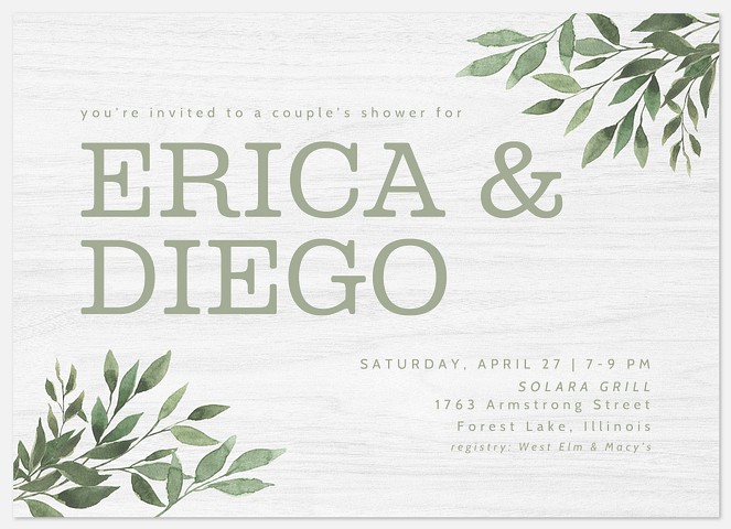 Modern Rustic Baby Shower Invitations