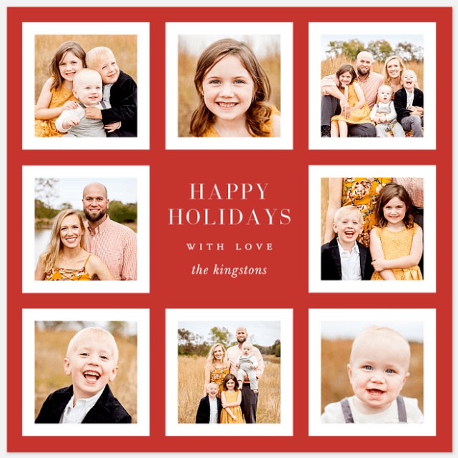 Square Collage  Holiday Photo Cards