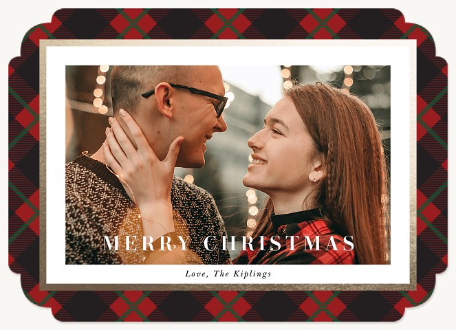 Christmas Plaid Personalized Holiday Cards