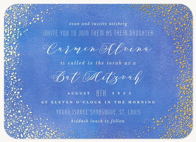 Windswept Bat Mitzvah Invitations