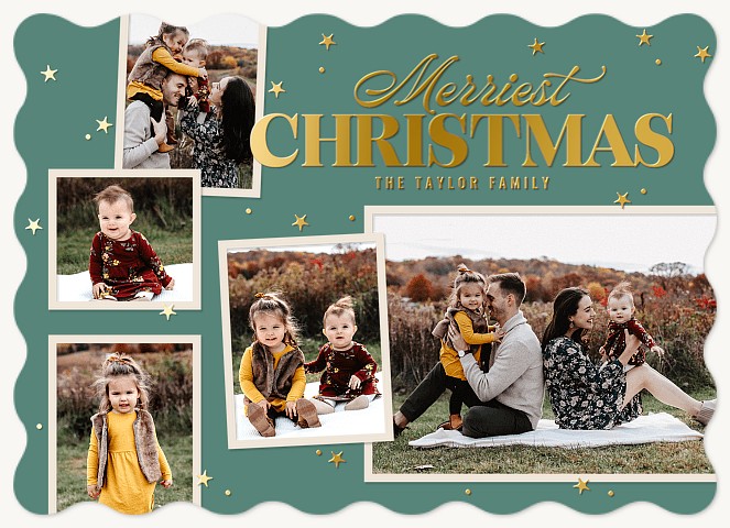 Soft Scattered Personalized Holiday Cards