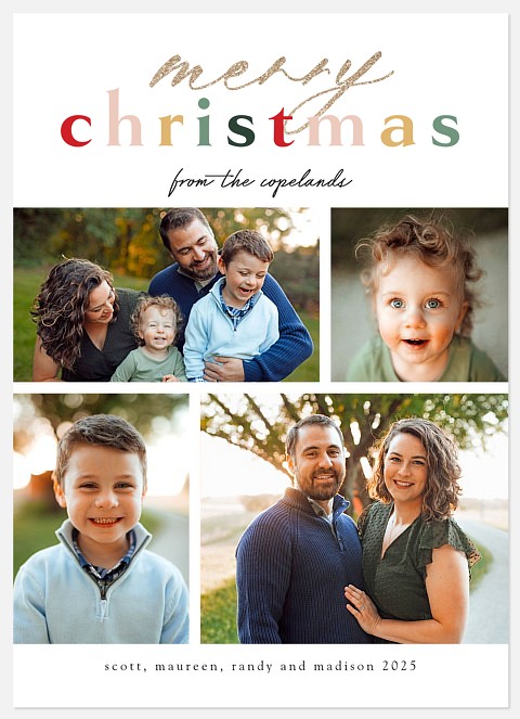 Colorful & Vibrant Holiday Photo Cards