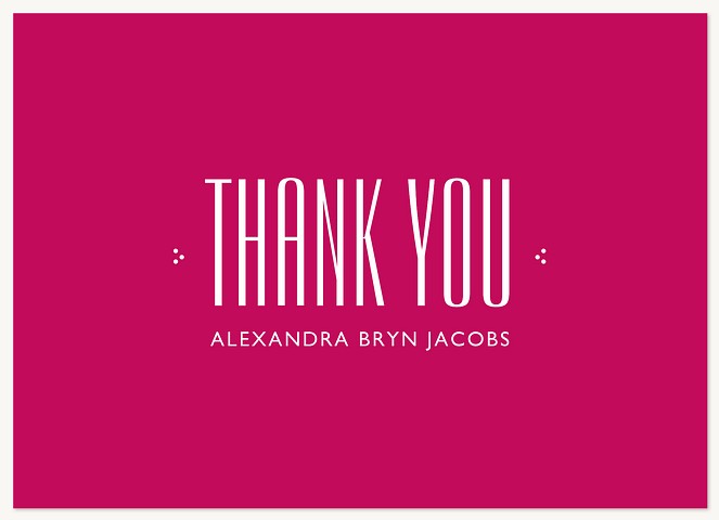 Modern Vibrancy Thank You Cards 
