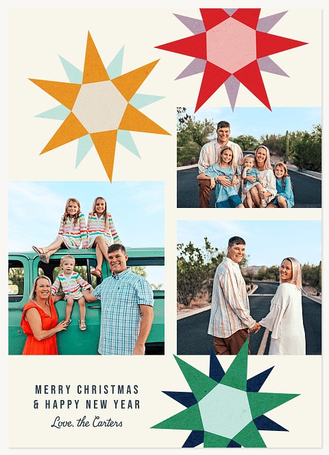 Crafty Quilt Personalized Holiday Cards