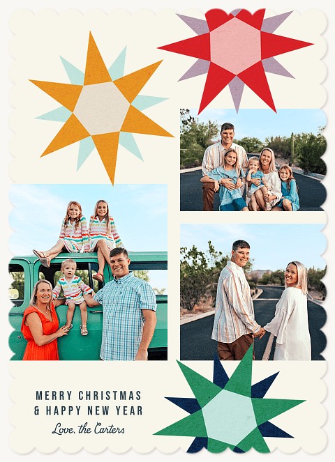 Crafty Quilt Personalized Holiday Cards