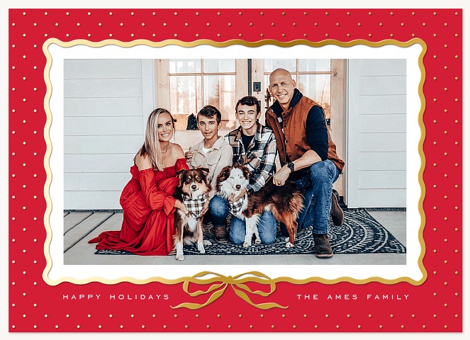 Swiss Dots Personalized Holiday Cards
