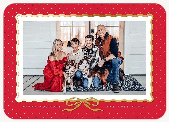 Swiss Dots Personalized Holiday Cards