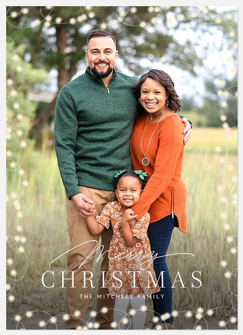 Festive Lights Holiday Photo Cards