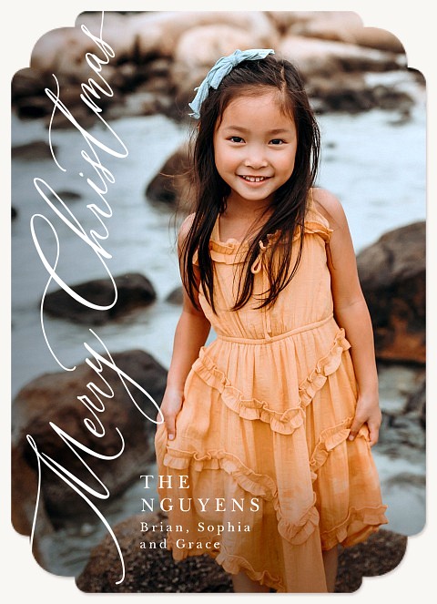 Side Sentiments Personalized Holiday Cards