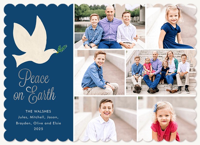 White Dove Showcase Personalized Holiday Cards
