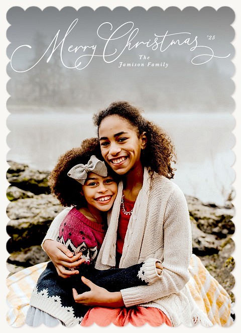 Script Elegance Personalized Holiday Cards