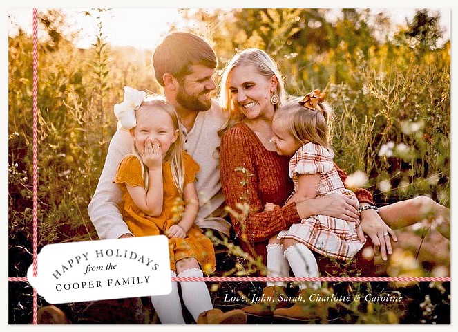 Corner Tag Personalized Holiday Cards