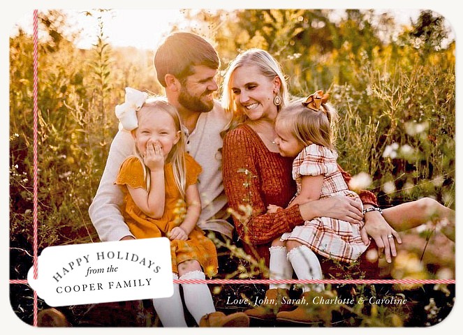 Corner Tag Personalized Holiday Cards