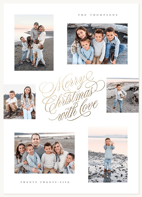 Graceful Grid Personalized Holiday Cards