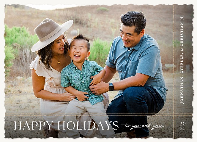 Gilded Editorial Personalized Holiday Cards