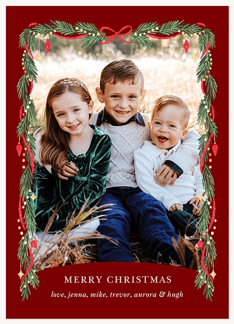 Ornament Frame Personalized Holiday Cards