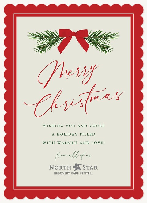 Petite Bow Business Holiday Cards