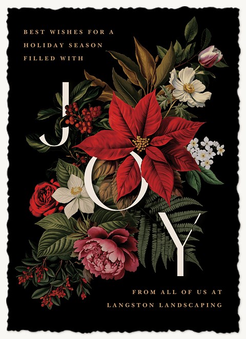 Holiday Bouquet Business Holiday Cards