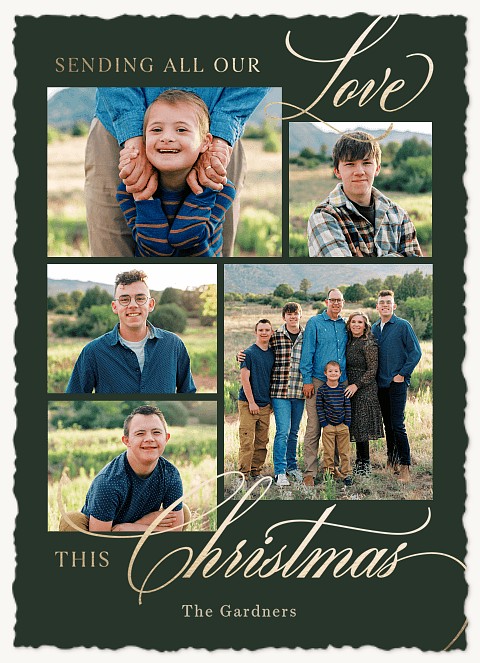 Sending Our Love Personalized Holiday Cards