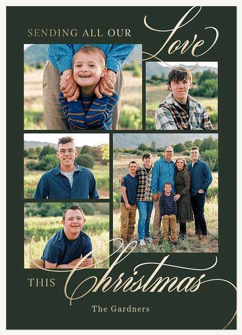 Sending Our Love Personalized Holiday Cards
