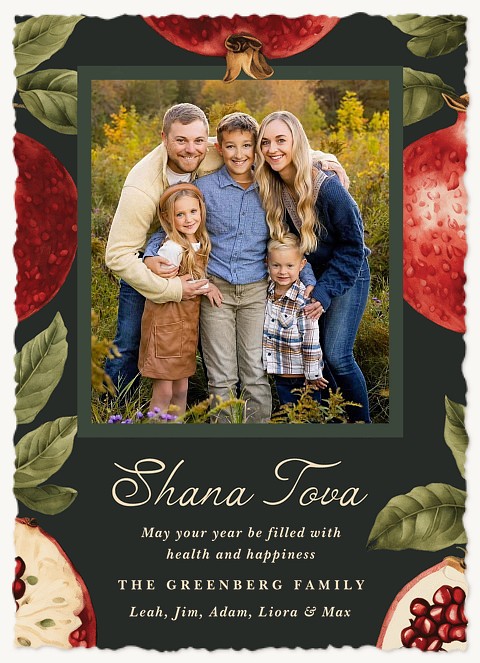 Watercolor Pomegranate Rosh Hashanah cards