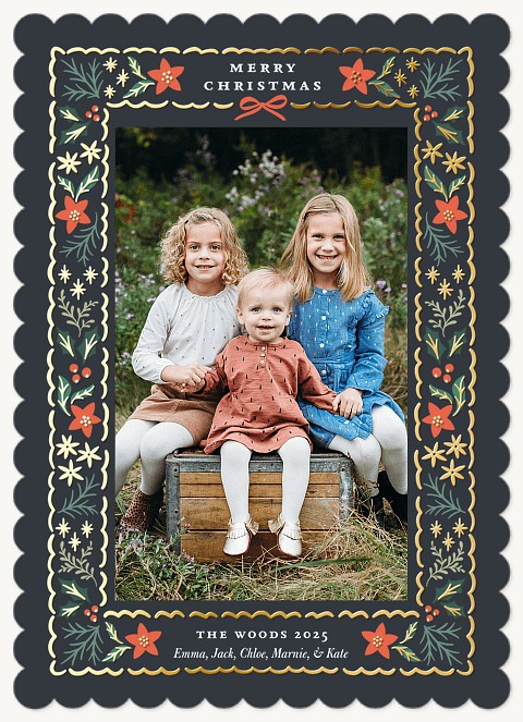 Heirloom Border Personalized Holiday Cards
