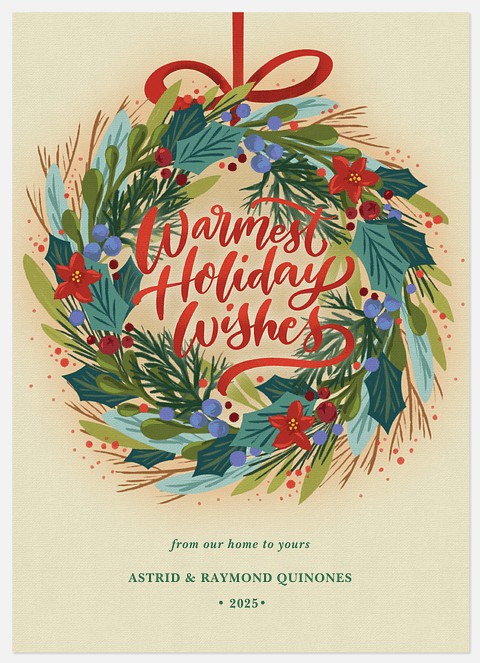 Warmest Wreath Holiday Photo Cards