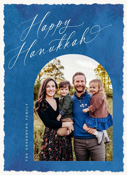Sapphire Script Hanukkah Cards