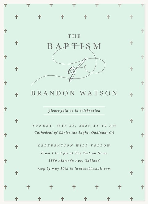 Blessed Pattern Baptisms & Christening Invitations