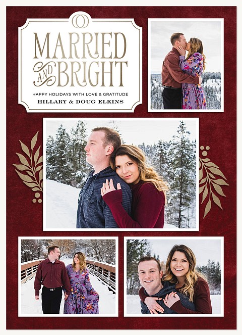 Brightly Married Personalized Holiday Cards