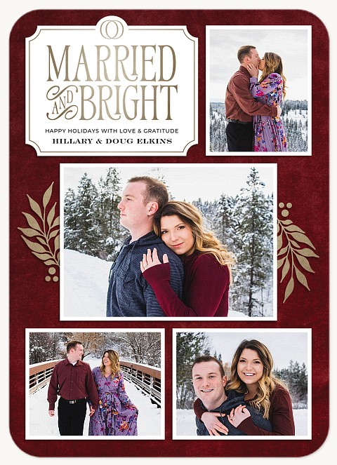 Brightly Married Personalized Holiday Cards