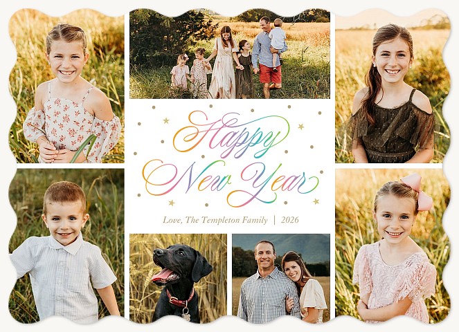 Bright New Year Personalized Holiday Cards