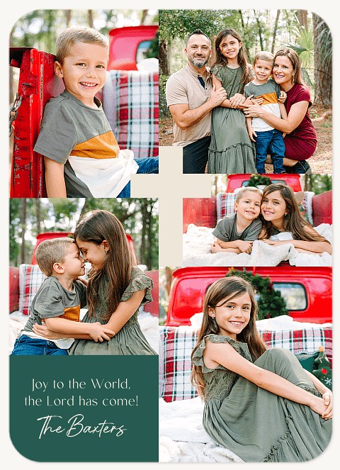 Center Cross Personalized Holiday Cards