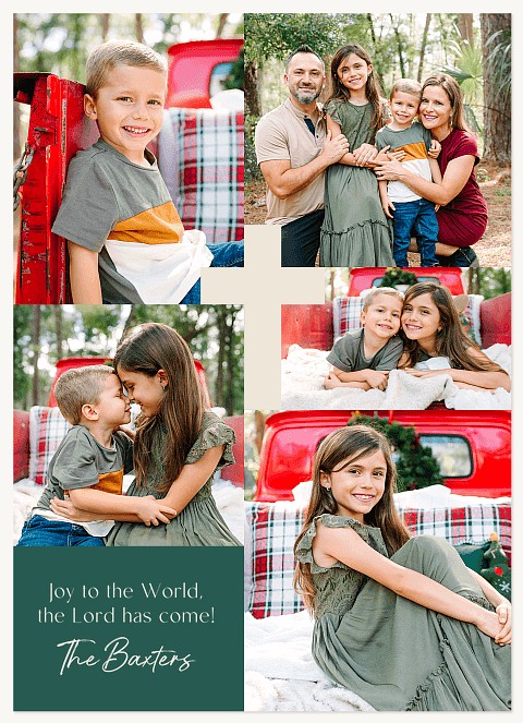 Center Cross Personalized Holiday Cards