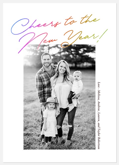 Cheerful Iridescence Holiday Photo Cards